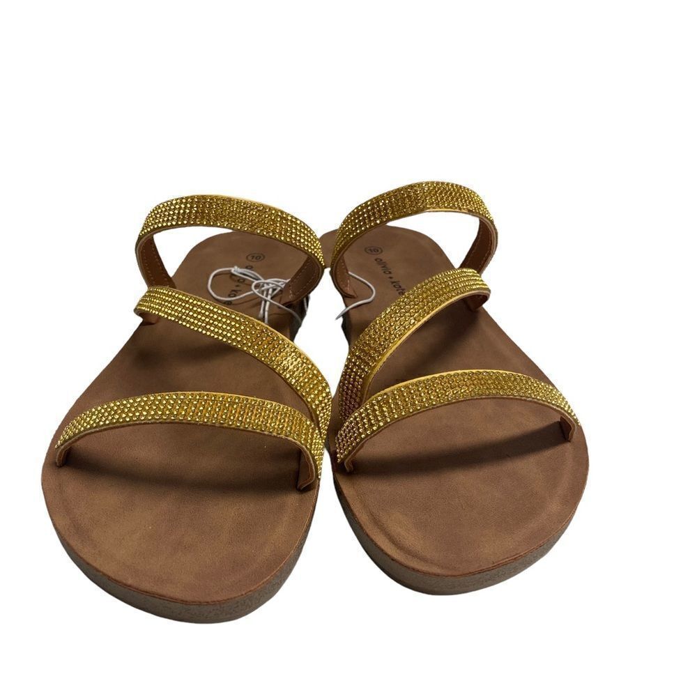 OLIVIA & KATE Women’s Sandals,Size 10,Style Hansel 64L,Yellow/Gold,New w/outTags